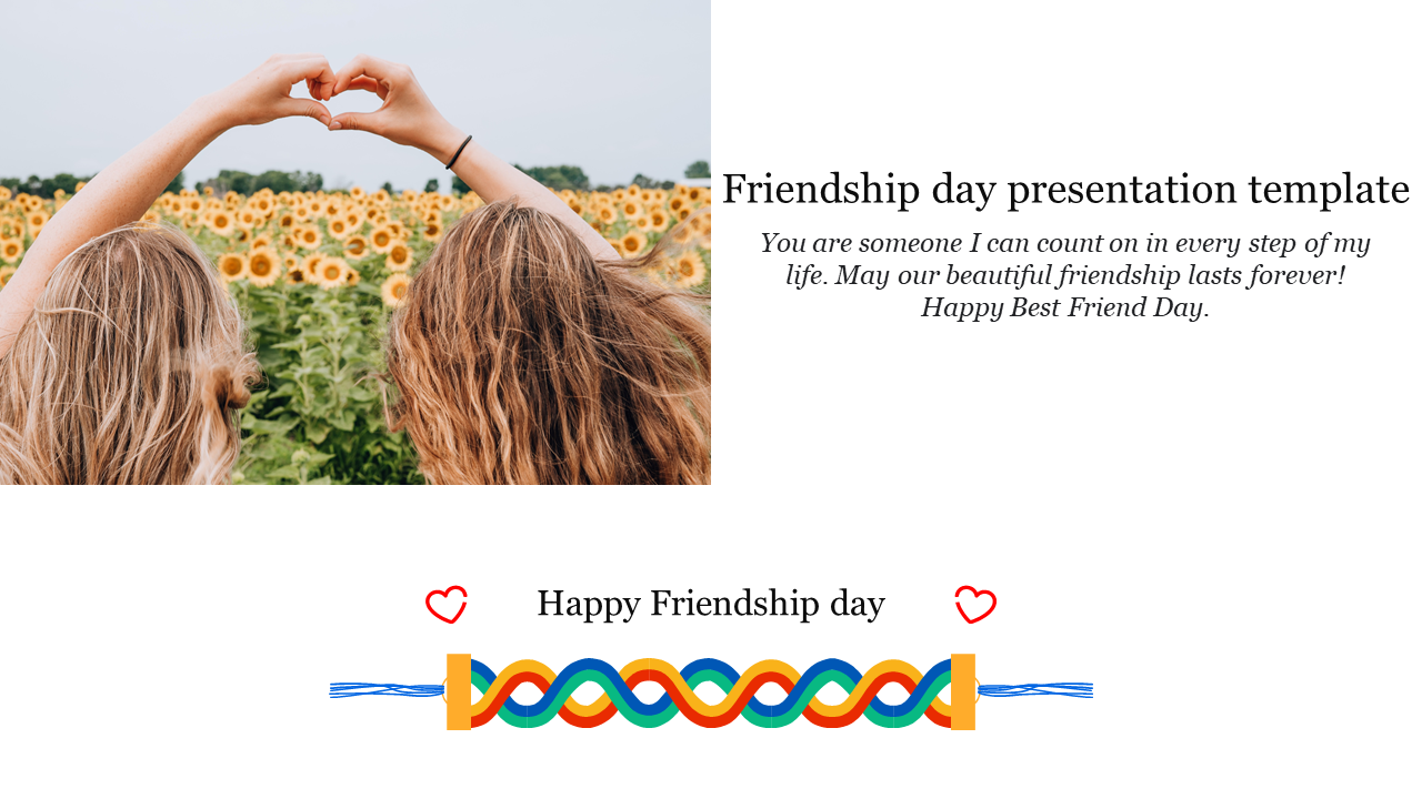 Brand-new Friendship Day Presentation Template PPT